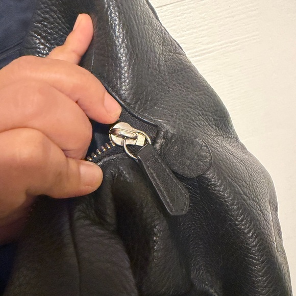 Coach Black Pebbled Leather Shoulder Bag - Picture 8 of 10